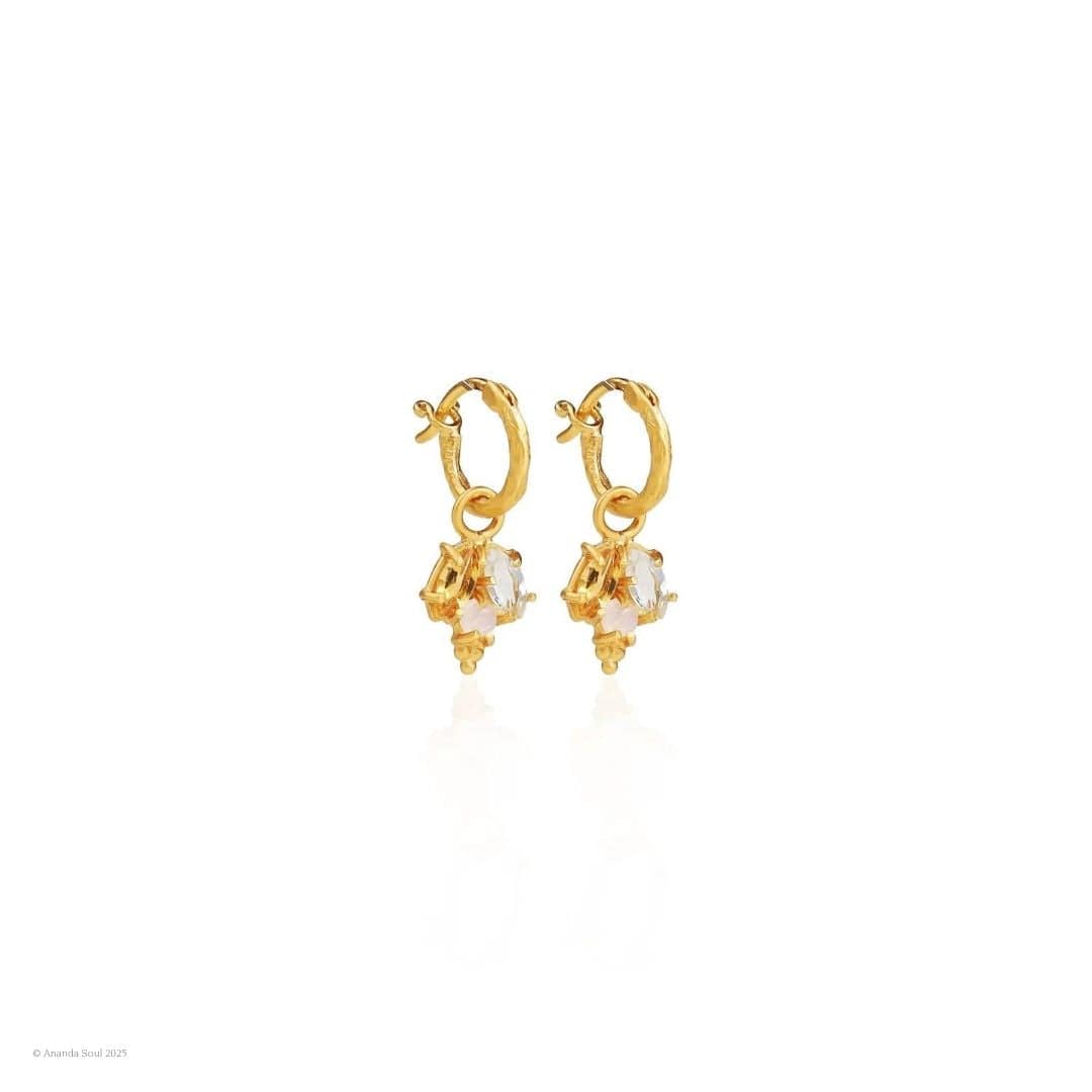 3 Petals • Hoop Earrings