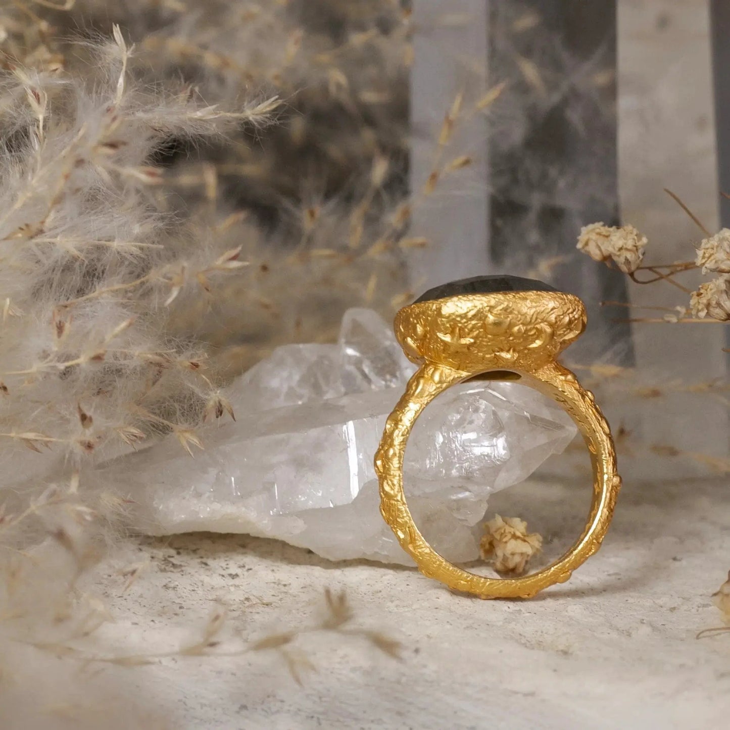 From Darkness to Light Labradorite & Moonstone • Ring