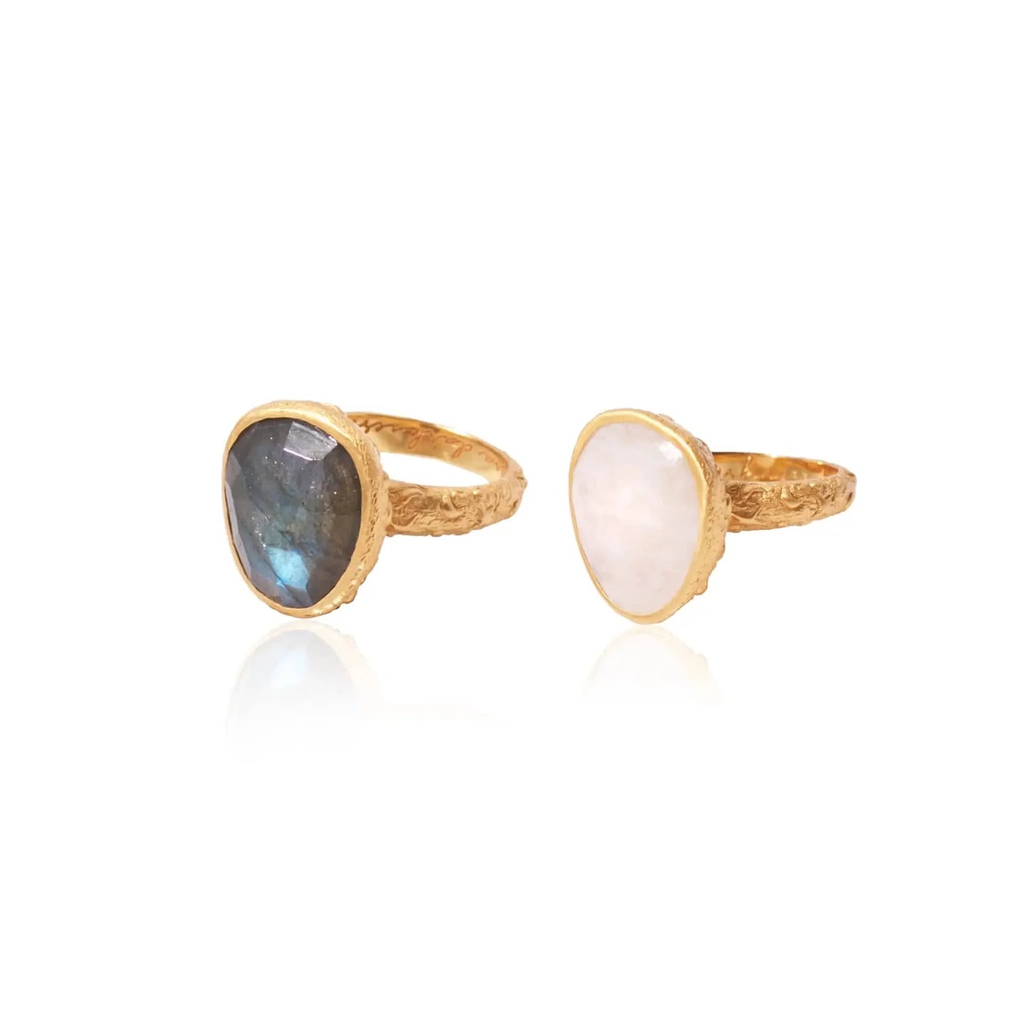 From Darkness to Light Labradorite & Moonstone • Ring