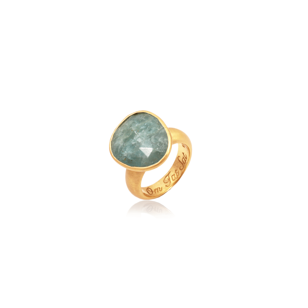 Om Tat Sat Ring • Aquamarine