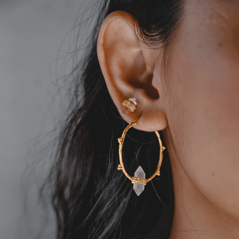 Shoot for The Moon • Hoop Earrings